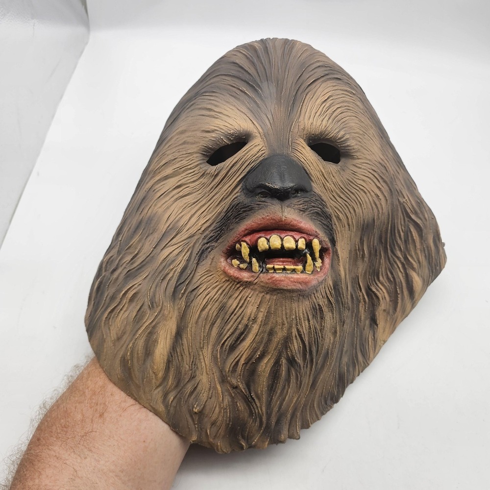 Star Wars Chewbacca Mask Lucasfilm Brown Latex Adult Costume Made In Mexico